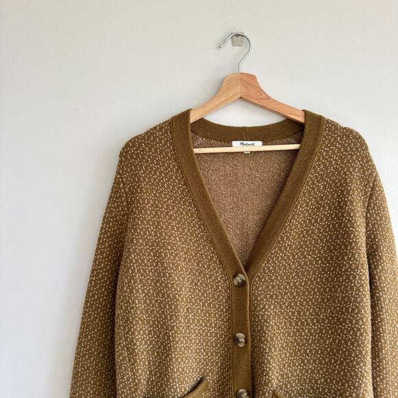 Madewell Bird's Eye Maysfield Cardigan Sweater in Coziest Yarn XXS - Picture 3 of 8